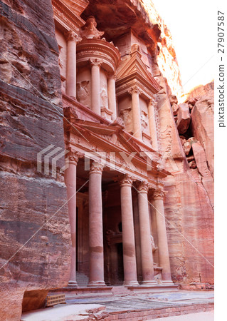 The Treasury in Ancient Nabatean City of Petra 27907587