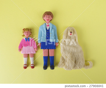 Sister and dog 27908841