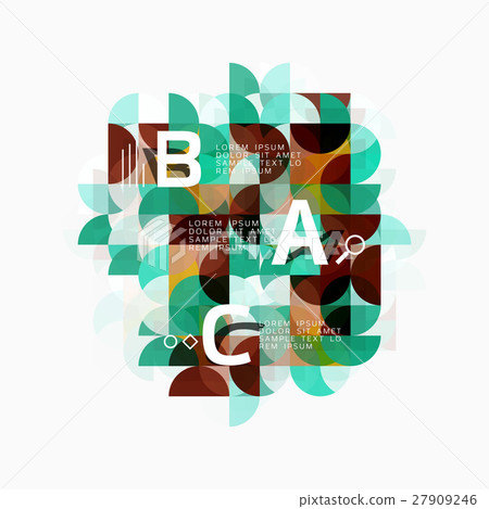 Modern geometric abstract background, circles on 27909246