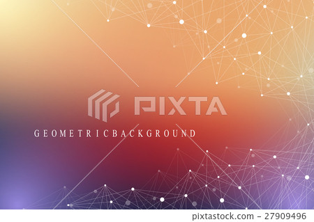 Geometric graphic background molecule and 27909496