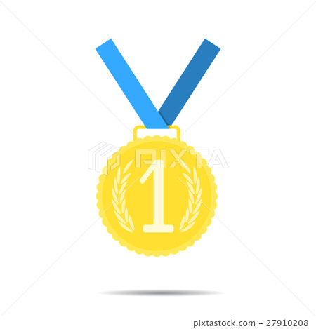 Golden medal, first place icon 27910208