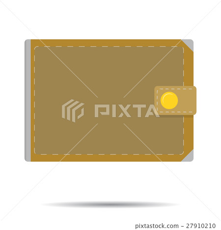 Leather wallet isolated vector 27910210