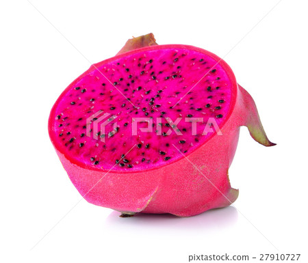 half of dragon fruit isolated on white background half of dragon fruit isolated on white background 27910727