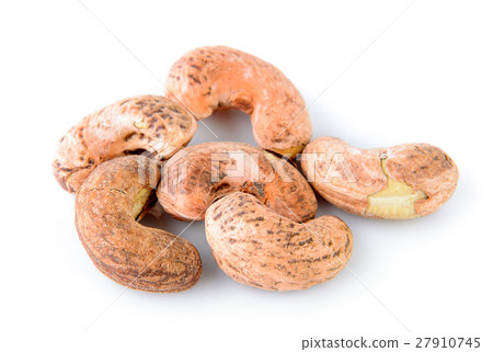 cashew nuts on white background cashew nuts on white background 27910745
