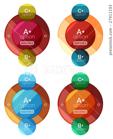 Set of round option diagram template for your data - Stock Illustration ...