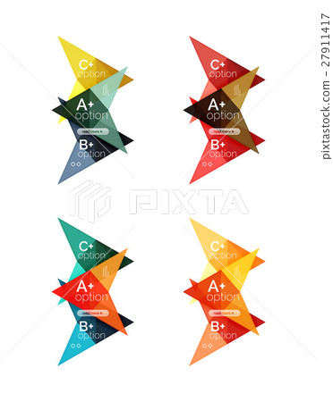 Colorful arrow option infographics banners Colorful arrow option infographics banners 27911417