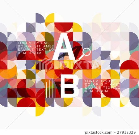 Modern geometric abstract background, circles on Modern geometric abstract background, circles on 27912329