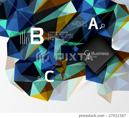 Polygonal triangle abstract background with Polygonal triangle abstract background with 27912387