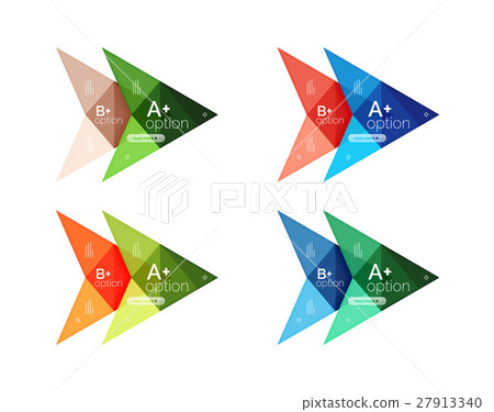 Colorful vector option banner arrow templates 27913340