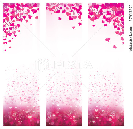 Vector pink bokeh background with hearts. - Stock Illustration ...
