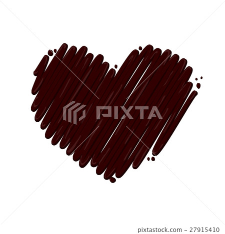 Realistic hot chocolate heart shape splash Realistic hot chocolate heart shape splash 27915410