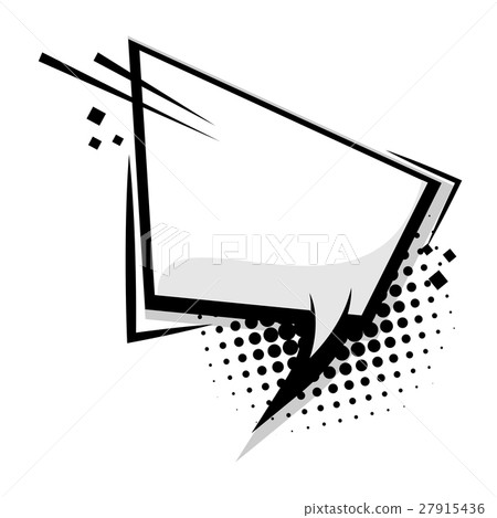 Blank comic speech square bubble Blank comic speech square bubble 27915436