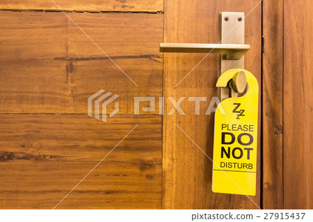 Do not disturb sign on doorknob Do not disturb sign on doorknob 27915437