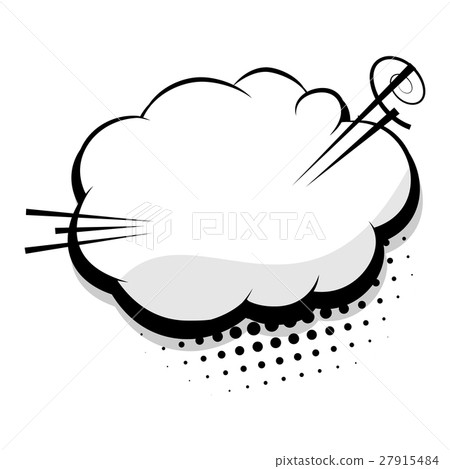 Blank template comic speech cloud bubble 27915484