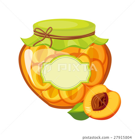 Sweet Apricot Orange Jam Glass Jar Filled With Sweet Apricot Orange Jam Glass Jar Filled With 27915804