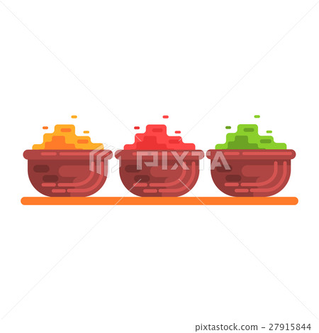 Set Of Different Color Curry Spices On The Market Set Of Different Color Curry Spices On The Market 27915844