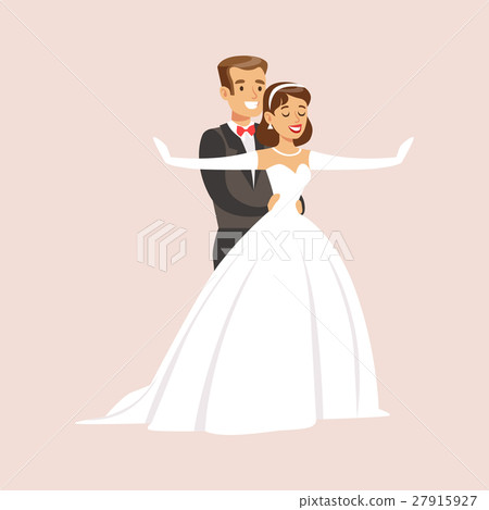 Newlyweds Doing Titaic Pose At The Wedding Party 27915927