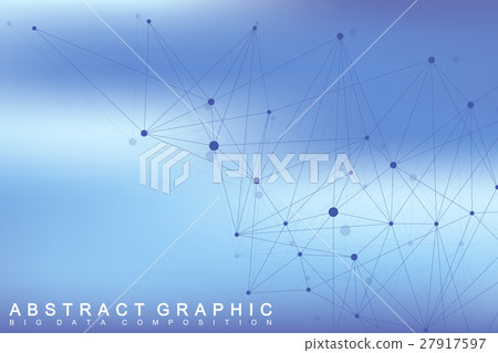 Geometric graphic background molecule and 27917597