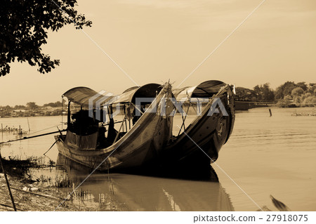 Longtail boat in river of Thailand 27918075