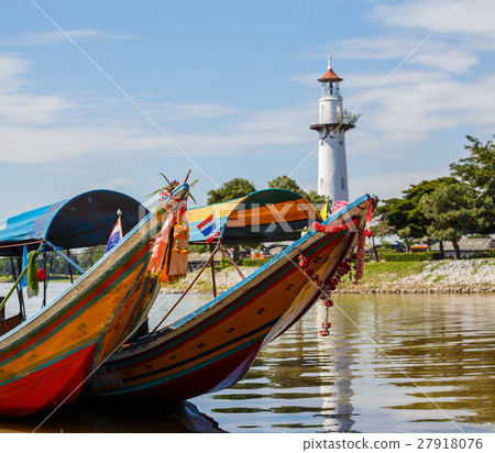 Longtail boat in river of Thailand 27918076