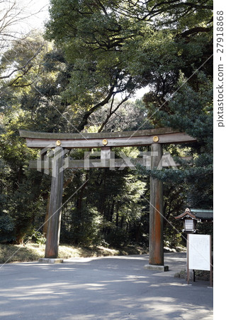 明治神宮神社北海道鳥居 照片素材 圖片 圖庫