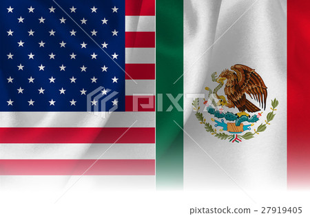 美國墨西哥國旗背景 美國墨西哥國旗背景 27919405
