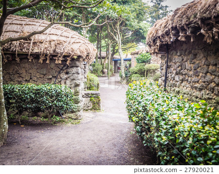 House made of valcano stone and wood structure 27920021