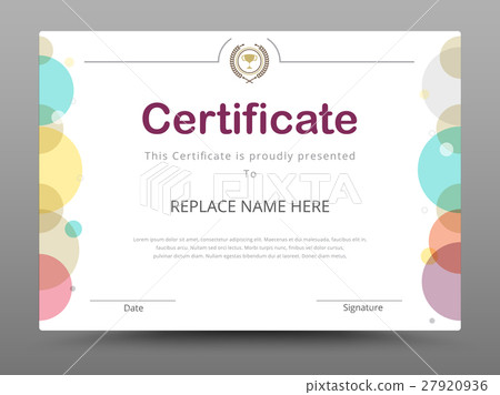 Certificate, Diploma of completion. Certificate, Diploma of completion. 27920936