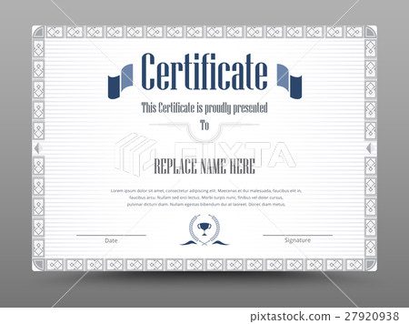 Certificate, Diploma of completion. vector 27920938