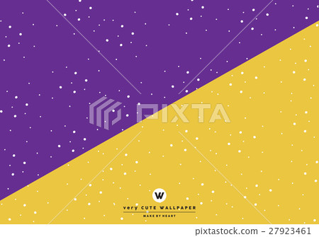 classic purple and yellow cute two tone wallpaper - Stock Illustration