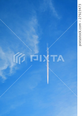 Blue sky and airplane cloud Blue sky and airplane cloud 27923473