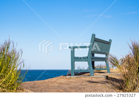 A bench on shore of the Baltic Sea A bench on shore of the Baltic Sea 27925327