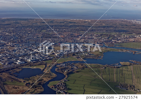 Aerial view to National Park Zuid-Kennemerland in Netherlands 27925574