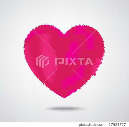 Pink Heart watercolor style - Stock Illustration [27925727] - PIXTA