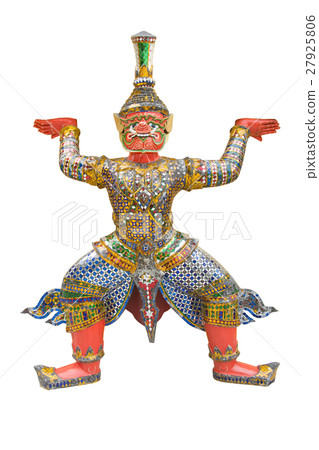 Giant in the Temple of the Emerald Buddha isolated 27925806
