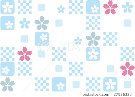 Sakura checkered background light blue Sakura checkered background light blue 27926323