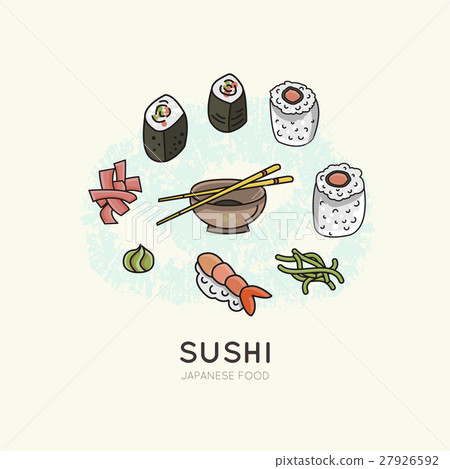 Vector illustration of Makizushi 27926592