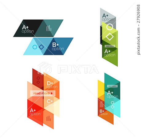 Set of vector triangle geometric infographic - Stock Illustration ...