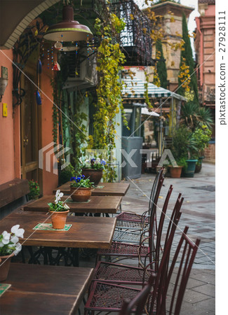 Tables in street cafe in Tbilisi, Georgia Tables in street cafe in Tbilisi, Georgia 27928111