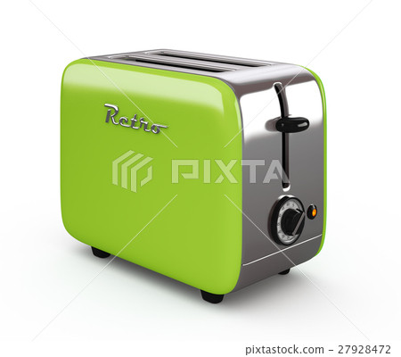 Vintage toaster isolated on white 3D illustration 27928472