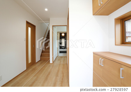 Landscape from the entrance of a newly built house 27928597