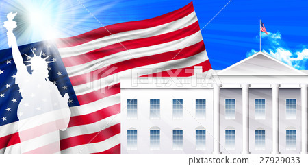 America Statue of Liberty National Flag White House 27929033