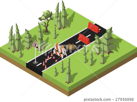 Isometric road repair 27930898