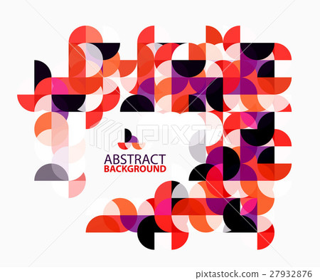 Abstract circle geometric composition isolated on 27932876