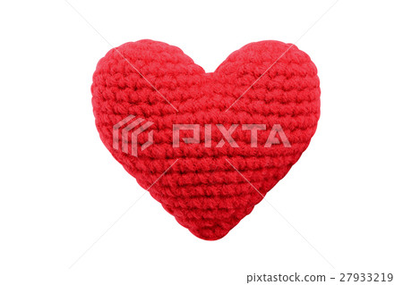 red heart, knitting yarn isolated on white red heart, knitting yarn isolated on white 27933219