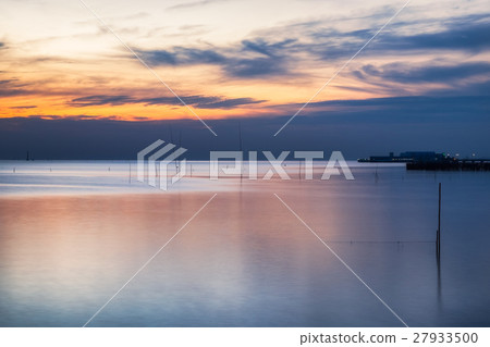 Beautiful coast sea tranquil at twilight 27933500