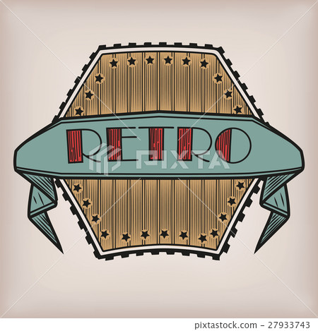 Retro styled vintage old style logo logotype Retro styled vintage old style logo logotype 27933743