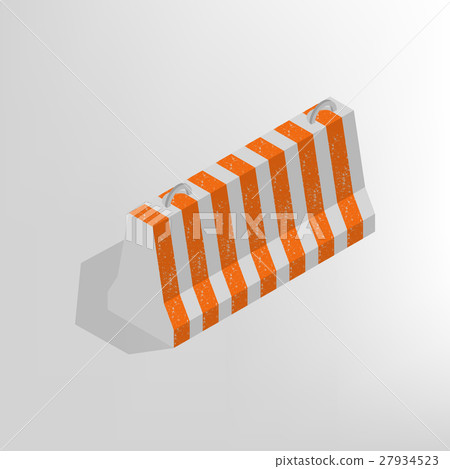 Iron concrete block isometric, vector illustration 27934523