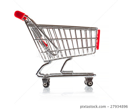 Shopping cart on the white Shopping cart on the white 27934896