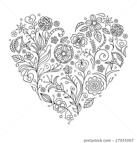 floral valentines heart floral valentines heart 27935007